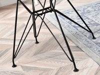 Designerskie krzesło MPC ROD TAP SZARY welur + noga czarna - druciana podstawa