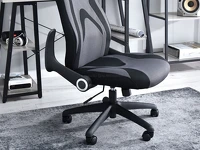 Fotel biurowy SOLID CZARNO-GRAFITOWY dla gracza - podnoszone podłokietniki